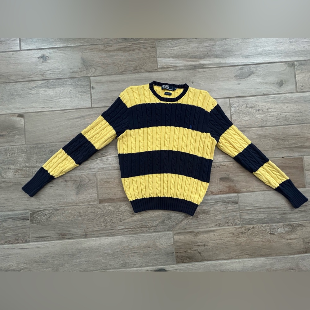 Ralph Lauren Polo Yellow and Navy Knit